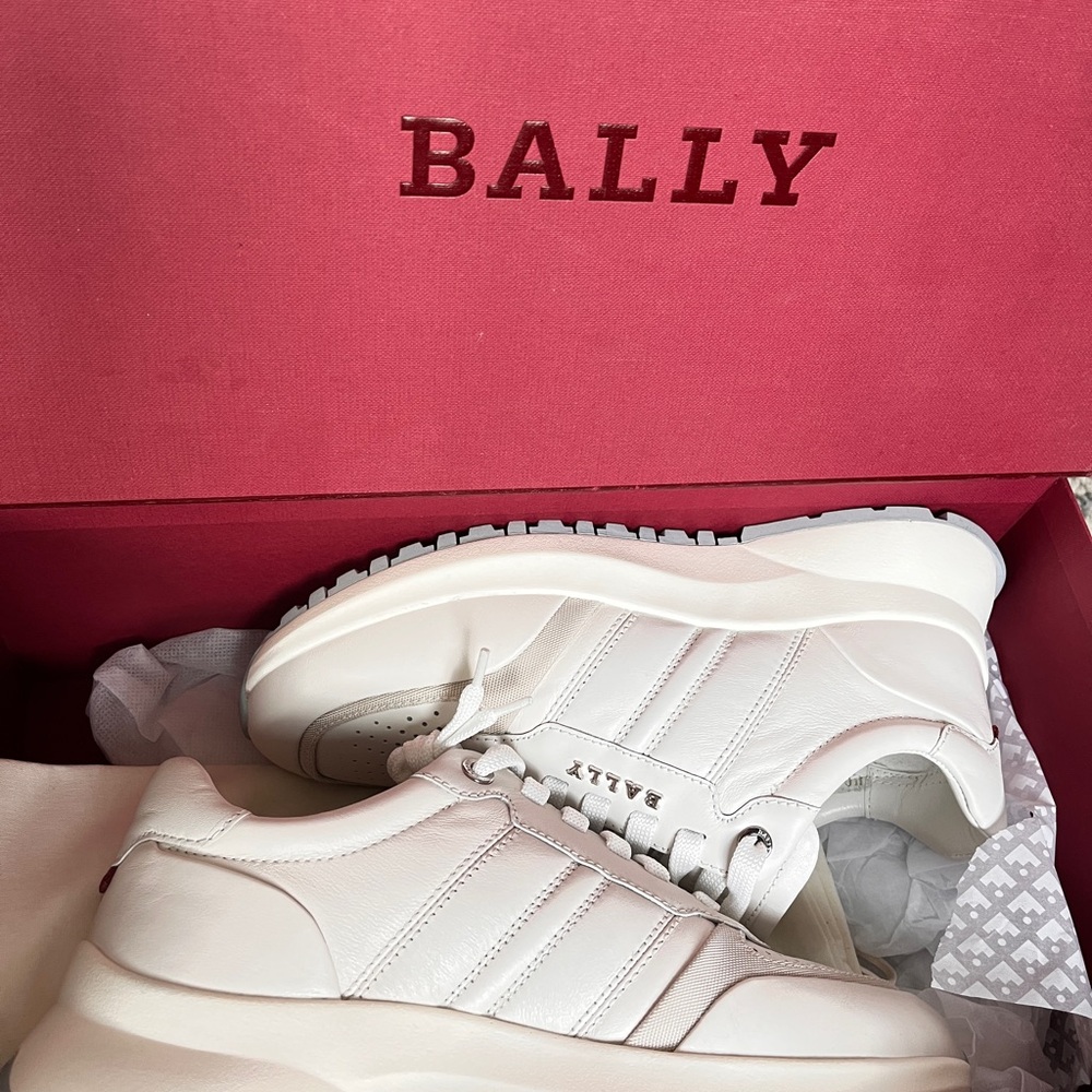 Bally Classic White Leather Sneakers